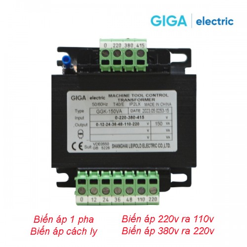 BIẾN ÁP CÁCH LY 1 PHA GGK-150VA 