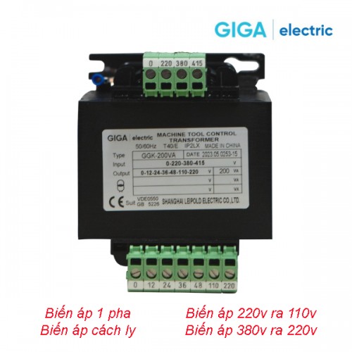 BIẾN ÁP CÁCH LY 1 PHA GGK-200VA 