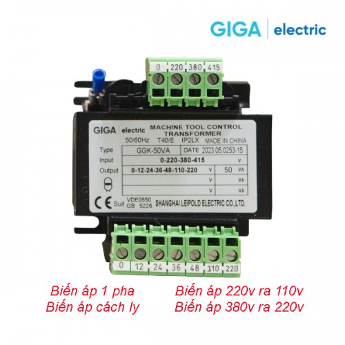 Biến áp cách ly 1 pha GGK-50VA 