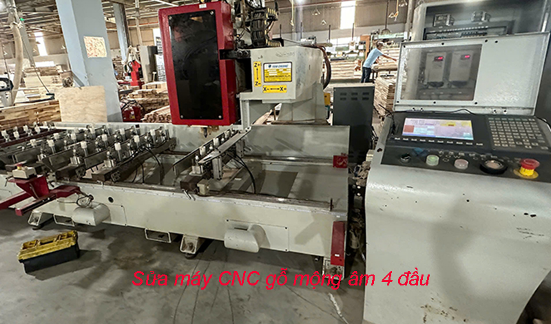 Tổng quan máy CNC gỗ mộng âm 4 đầu