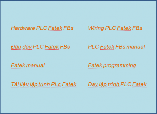 TÀI LIỆU PLC FATEK SERIES FBS