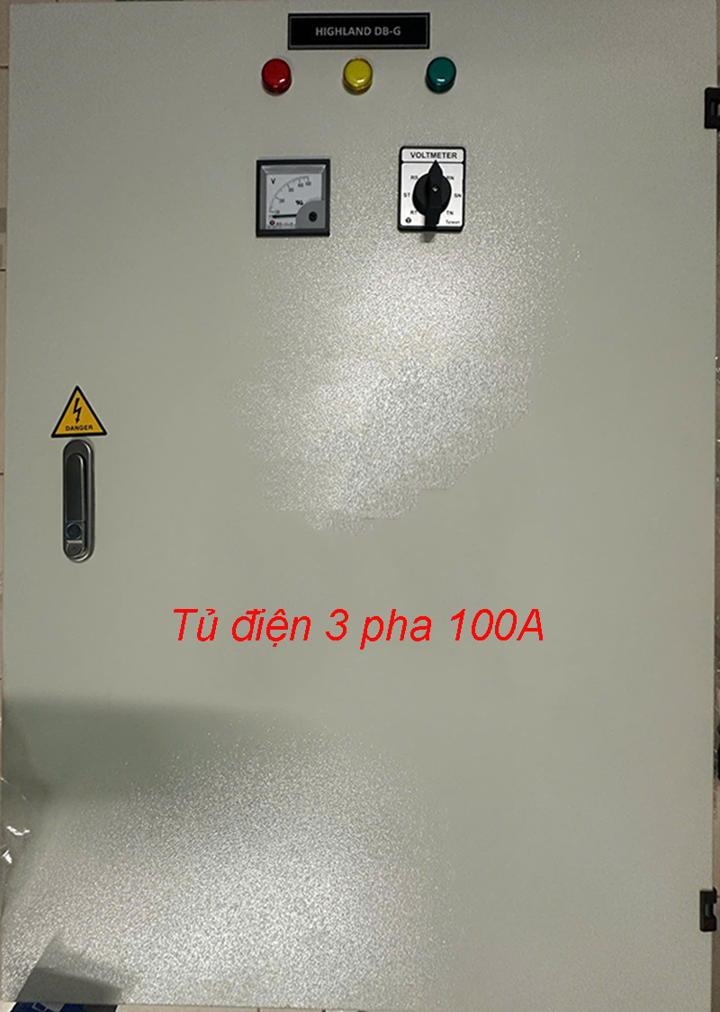 tủ điện 3 pha 100A mặt cưa ngoài